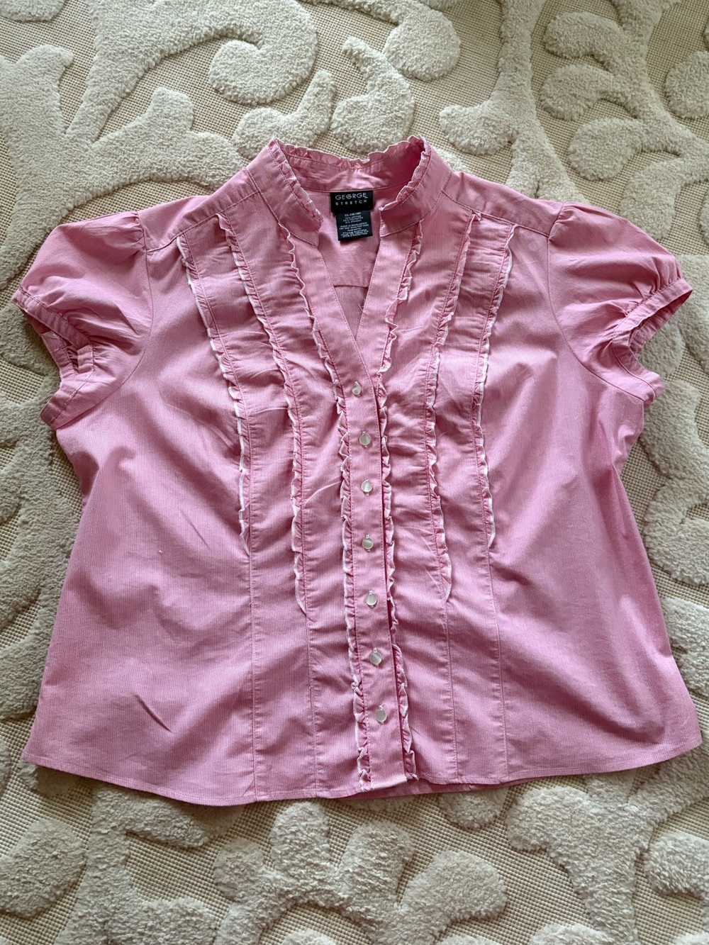 George Pink Button Down Shirt for Women